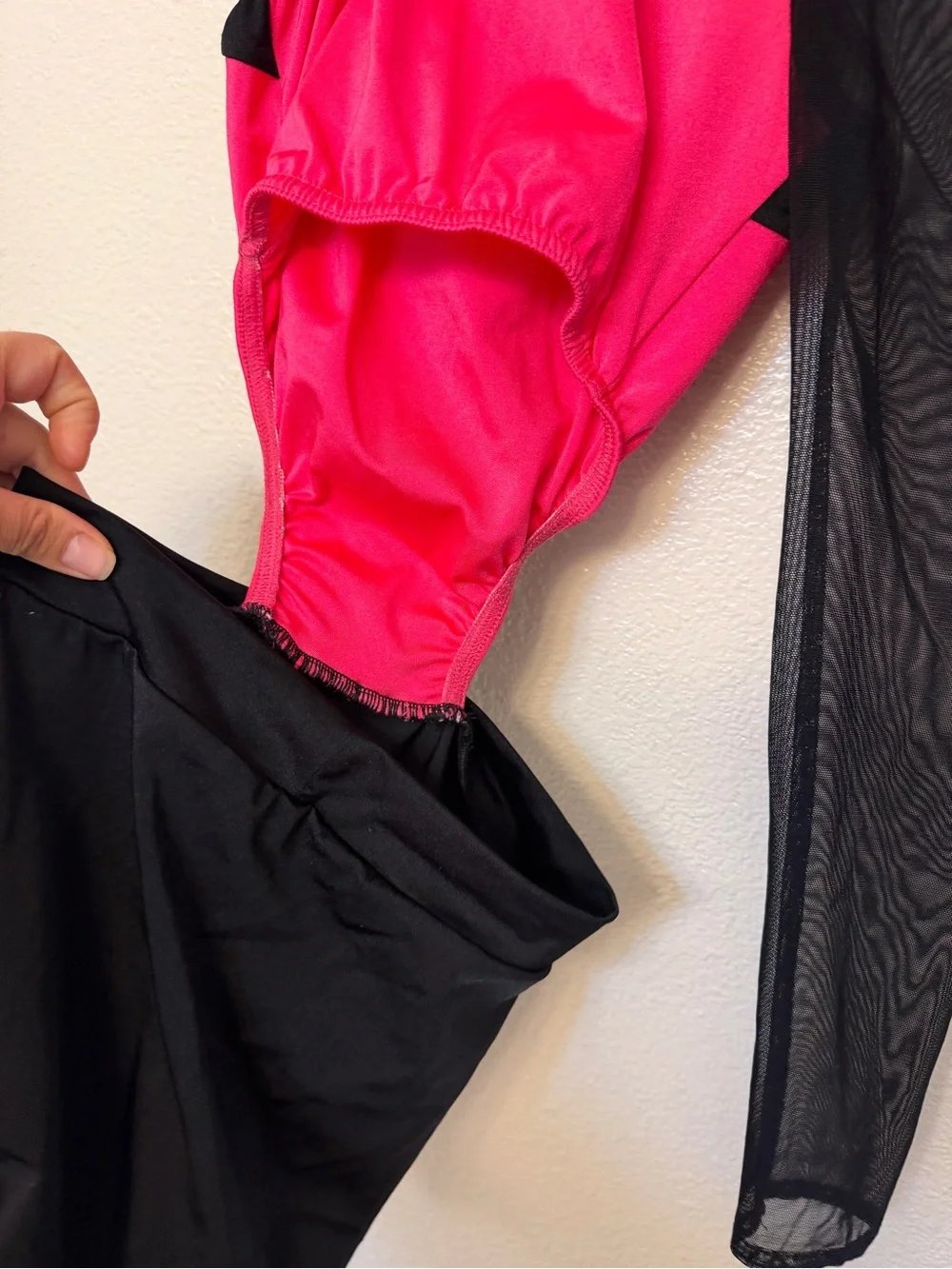 Kelle dance costume black hot pink CHASING STARS 5341 SA adult